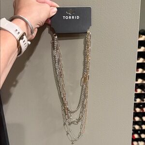 Torrid Mixed Metal Layered Chain Necklace